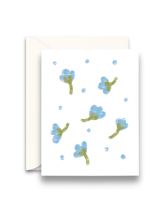 Blue Flowers Card